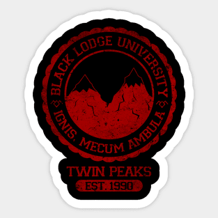 Black Lodge University - Black Sticker